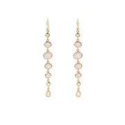Lyla Earrings in Sterling Silver with Rose Quartz Stone - Shiny Finish Jewellery in Australia