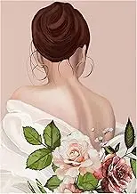 16 x 20 Inch DIY Oil Painting on Canvas Paint by Number Kit ly Girl Women Pattern Craft Hand-Painted Home Wall Decor for Adults Beginner Frameless pe 10