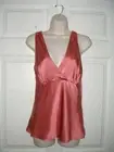 Old Navy Women’s Sleeveless Top Top Mauve Pink V Neckline Shiny Fabric New