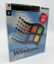 New Sealed Microsoft Windows 95 OS 3.5" Floppy MS-DOS PCs RARE 1995 USA HTF