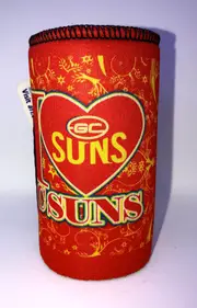 Gold Coast Suns AFL Skinny Can Cooler Stubby Holder