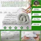 Bamboo Pillowtop Mattress Topper with Bamboo Matress Protector Cover All Size AU