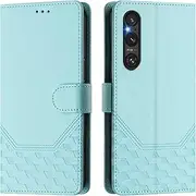 Compatible with Sony Xperia 1 V 5G Wallet Cover,Compatible with Sony Xperia 1 V 5G Card Holder Flip Stand PU Leather Phone Case BHL