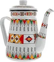 GRIRIW Enameled Kettle Tea Coffee Pot Suitable for Induction Gas Stoves Elegant Design for Home Hotel Use Heat Resistance
