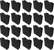 Pack of 20 NUZAMAS Square Black Plastic End Caps,75 x 75mm Plastic Plugs,Square Tube Anti-Slip Mat, Plastic Caps End Tube Insert for Chairs Desks Tables Beds Furniture Foot Plug Steel Pipe Cover