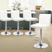 4x ALFORDSON Bar Stools Ruel Leather White
