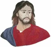 Jesus of Nazareth Embroidered Iron on/Sew Patch [8" 8"]