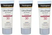 Neutrogena Ultra Sheer Dry-Touch SPF 30 Sunscreen Lotion 3oz (3 Pack)