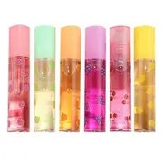 6pcs Fruit Flavor Lip Gloss Fruity Roll On Lip Gloss Kissing Fruit Gloss For Women And Girls