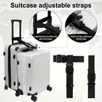 在飛比找蝦皮購物優惠-行李連接帶塑料扣行李帶 3 件可調節行李帶重型防盜手提箱帶,