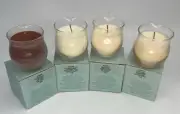 Partylite Mini Barrel Jar Candle NIB (4) French Vanilla, White Gardenia Truffle