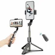 3 in 1 Phone Gimbal Stabilizer Selfie Stick Tripod 5-Section with Remote Shutter Phone Clamp Smart Rotatable