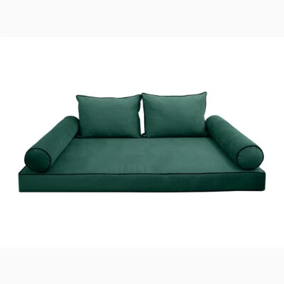 STYLE V1 TwinXL Velvet Contrast Indoor Daybed Mattress Pillow |COVER ONLY| AD317
