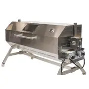 DUAL FUEL Charcoal and Gas Spit Roaster 1500mm - Flaming Coals