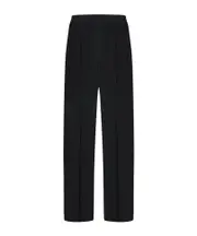 pipe-trim detailed trousers EU46 Black