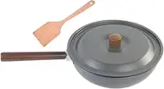 TENOL Outdoor Frying Pan Wok Pan Lightweight with Handle Cookware Tableware Nonstick for Outdoor Activities Backpacking Barbecue