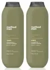 (Pack of 2) Method Men 2-in-1 Shampoo and Conditioner Bergamot + Lime - 14 fl oz