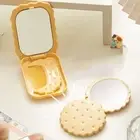 Cookie Shaped Cookie Mirror Square Folding Compact Pocket Mirror Outdoor