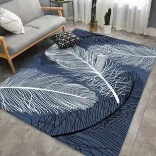 【黑孔雀家居】北歐風水晶絨地毯100*160CM(地毯 地墊 客廳地毯 臥室地毯 沙發地毯)