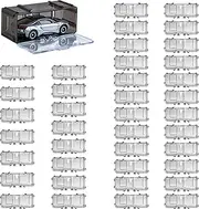Toys Organizer Storage Case for Hot Wheels Car, for Matchbox Cars, for Mini Cars,1/64 Scale Hot Toy Wheels Display Case Holds 10/40 Cars，Interlocking Hot Car Wheels Storage (Black 40 PCS)
