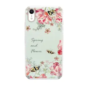 apbs iPhone XR 6.1吋施華彩鑽軍規防摔手機殼-薔薇與蝶