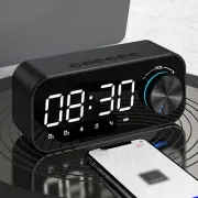 Bluetooth-Speaker FM Radio Wireless Alarm Clock Subwoofer Music Player Speaker