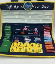 Tell Me About Your Day Cloth Calendar Wall Hanging Preschool Circle Time NWT