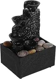VINTORKY Waterfall Feature Battery-Free Tabletop Fountain Decorative Water Feature for Home Office and Indoor Decor