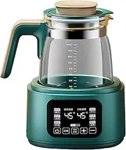 Smart Electric Kettle 1.3L | Fast Heating & Quiet Boil | LED Touch Screen Temperature Control | 72-Hour Keep Warm | 360° Heating Base | Borosilicate Glass | Milk & Tea Maker Borosilicate Glass(Green)