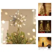 Christmas Tree Topper, 3D Star Lighted Tree Topper, Christmas Decorations, Pl...