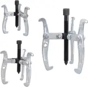 3-Piece Set of Heavy-Duty Bearing and Gear Puller Tools, Drop Forged with Revers