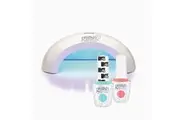 3PC GELISH PRO GEL NAIL KIT - Blue/Pink Shimmer - Curing Lamp, 2 Colours