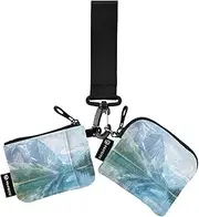 [XYMZR] Landscape National Parks Mini Zip Around Wristlet keychain Wallet for Women Personalized Pattern Detachable Dual Pouch Wristlet Portable Wallet Phone Coin Purse, Multi-colored, One Size