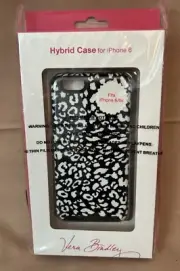 Vera Bradley Hybrid Case for an iPhone 6 6S Black White Leopard Pattern NEW