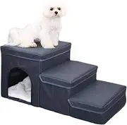Pet Storage Steps | Pet Stairs Non-Slip 3 Step Dog Ladder, Dog Stairs Pet Stairs with Storage Box p