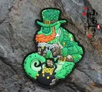 德國TACOPSGEAR 綠變色龍 人物士氣章 魔術貼章徽章/臂章背包配件1入