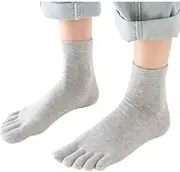 [Generic] Organic Cotton Toe Socks for Women Split Athletic Bunion Spacer Foot Alignment Individual Separator Socks