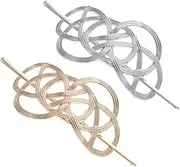 BIUDECO 2pcs Metal Hair Forks Vintage Hair Sticks Hollow Hairpin for Women Styling Accessories for Long Polished Electroplated Claws for Parties