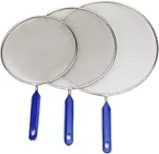 Pvcqjkd Grease Splatter Screen for Frying Pan Cooking,Stainless Steel Guard,Hot Oil Shield to Stop Prime Burn