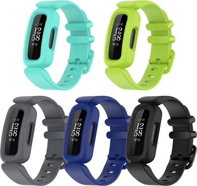 Compatible with Fitbit Ace 3 Bands, Replacement Silicone Band Water Resistant...