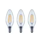 EcoSmart 60-Watt Equivalent B11 Dimmable Clear Glass LED Bulb Daylight (3-pack)