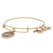 NEW Alex and Ani Initial X Bracelet - Gold Toned Monogram Letter Adjustable Size