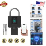 Smart Fingerprint Padlock: Biometric Lock with App Control - Weatherproof Design