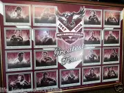 MANLY WARRINGAH SEA EAGLES 60 YRS INTERNATIONALS POSTER FRAMED AND FULLY GLASSED