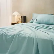 Sheraton 1000 TC Cotton Rich Queen Sheet Set - Aqua Foam