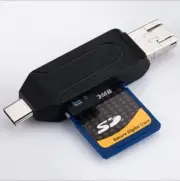 Mini Portable 2-in-1 OTG USB 2.0 Micro SD TF T-Flash Memory Card Reader Adapter