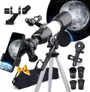 70mm Aperture 400mm AZ Mount Telescope for Astronomy Beginners Kids Adults Phot
