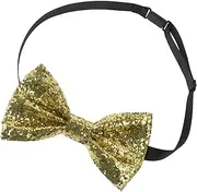 [JEWEDECO] Glitter Bow Tie for Men Pre Tied Adjustable Formal Bowtie Deep for Parties Weddings and Banquets Elegant and PU Material Sophisticated Touch for Special Occasions