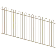 ProtectorAl 1201-2400W x 1200H Paperbark Loop & Spear Top Pool Fence Panel Raked Up to 15º