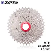ZTTO Mountain Bike 10 Speed 11-36T Cassette Bicycle Silver Steel Freewheel 425g